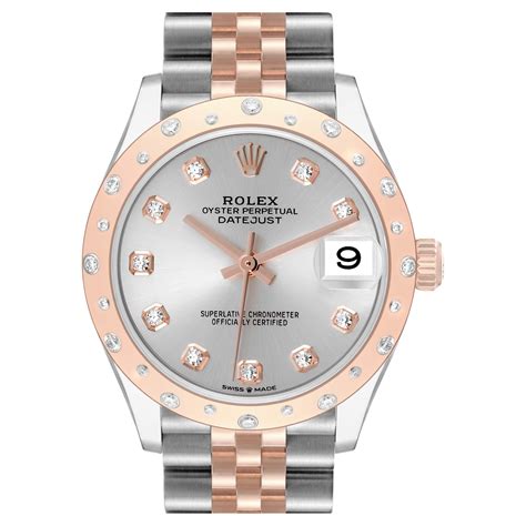 rolex datejust 31 steel and rose gold